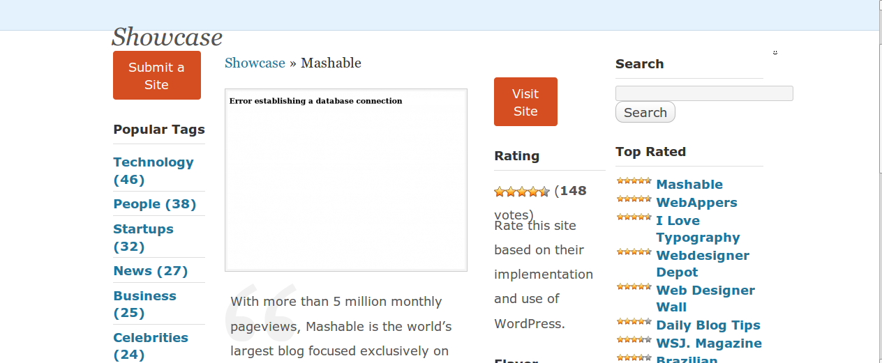 mashable-on-wordpress Mashable.com on WordPress Showcase