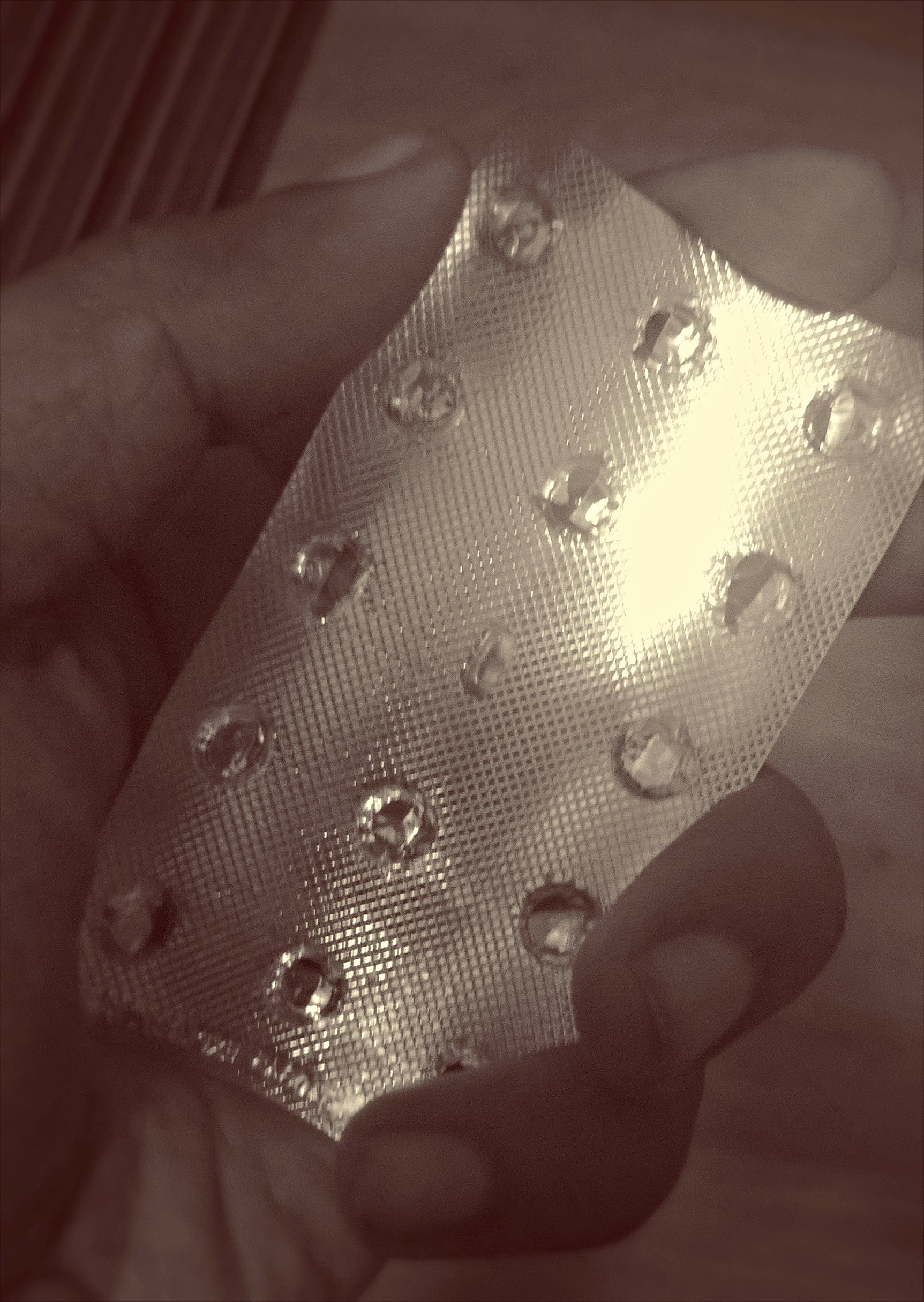 My last blister of antidepressants
